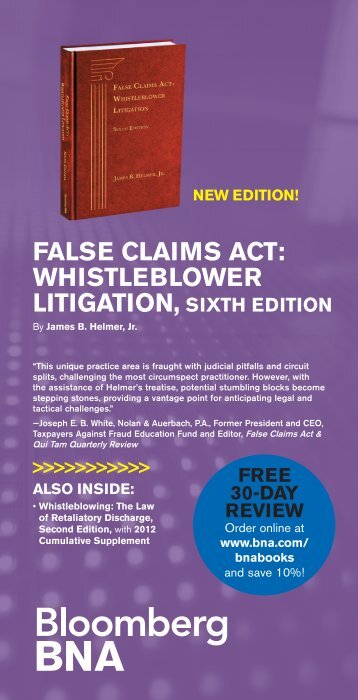 Government Investigations And False Claims Act Compliance