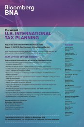 U.S INTERNATIONAL TAX PLANNING