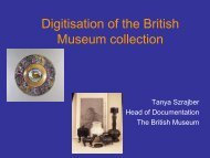 Digitisation of the British Museum collection