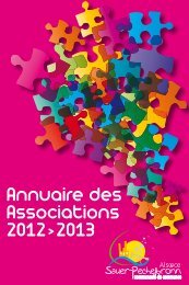 Annuaire des Associations 2012 >2013
