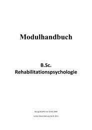 Modulhandbuch B.Sc. Rehabilitationspsychologie - Hochschule ...