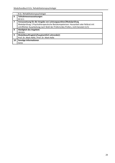 Modulhandbuch B.Sc. Rehabilitationspsychologie - Hochschule ...