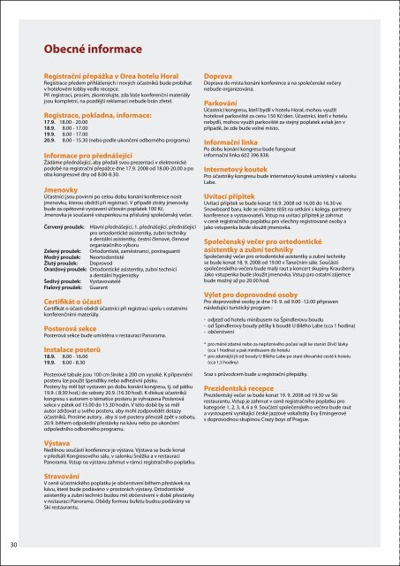 finální program (pdf) - Kongres České ortodontické společnosti