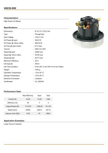 U8232-002 - Johnson Electric