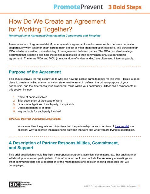 How Do We Create an Agreement for Working Together?