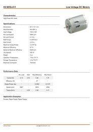 HC385G-011 Low Voltage DC Motors - Johnson Electric