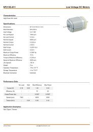 NF213G-011 Low Voltage DC Motors - Johnson Electric