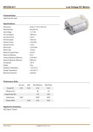 NF223G-011 Low Voltage DC Motors - Johnson Electric