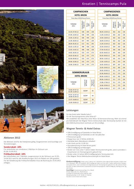 TENNISCAMPS & TRIPS