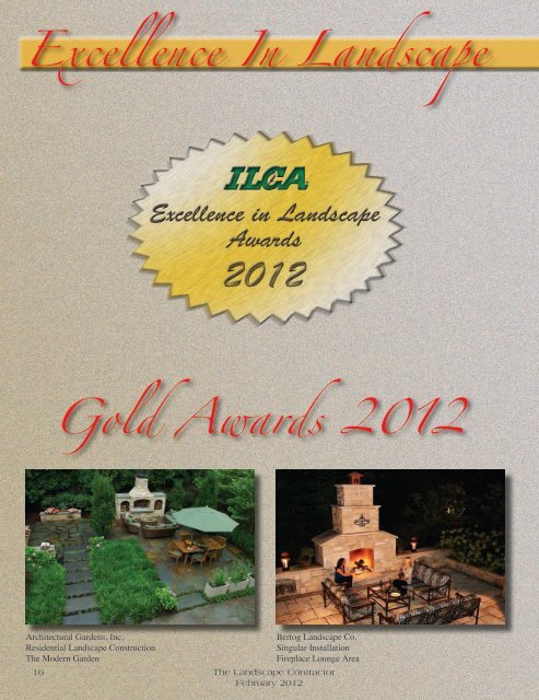 Excellence In Landscape Gold Awards 2012
