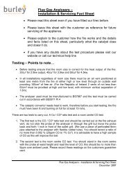 Flue Gas Analysers â Installation & Servicing Fact Sheet ... - Burley