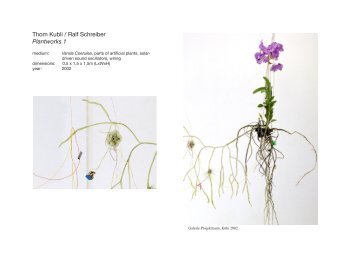 Thom Kubli / Ralf Schreiber Plantworks 1