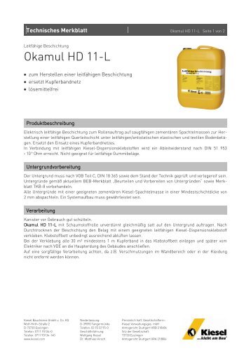 Okamul HD 11-L_de.pdf - Kiesel Bauchemie GmbH & Co.KG