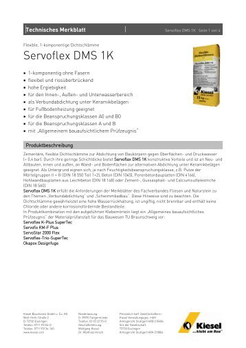 Servoflex DMS 1k_de.pdf - Kiesel Bauchemie GmbH & Co.KG