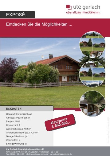 eckdaten - Ute Gerlach Oberallgäu Immobilien