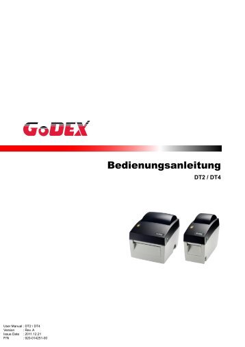 Desktop-Etikettendrucker Godex EZ-DT4 Benutzerhandbuch