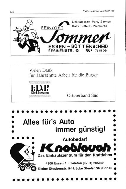 Rüttenscheider Jahrbuch ´88 - Interessengemeinschaft ...