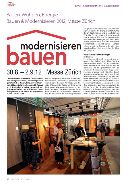 Fachjournal für zeitgenössisches Bauen - Bauen Heute