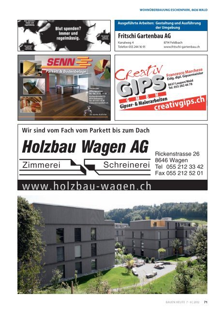 Fachjournal für zeitgenössisches Bauen - Bauen Heute