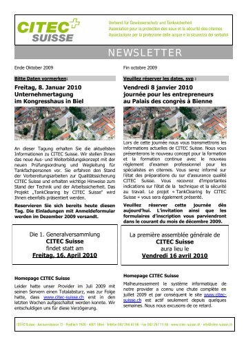 NEWSLETTER - CITEC Suisse