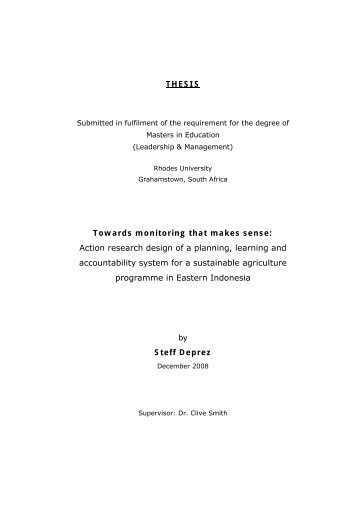 Thesis on philosophy of education