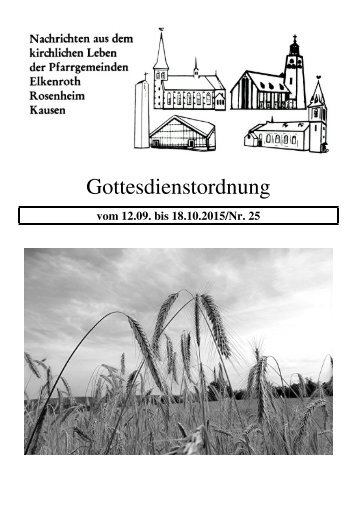 Gottesdienstordnung