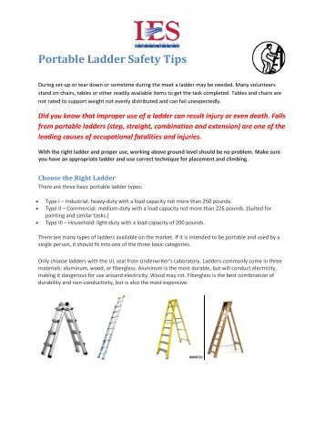 Portable Ladder Safety Tips