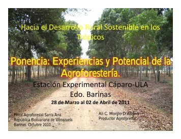 Ponencia Experiencias y Potencial de la Agroforestería