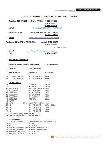 Fiche Technique Théâtre de Vienne (.pdf)