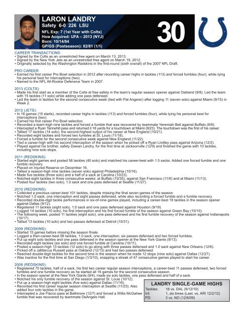 INDIANAPOLIS COLTS WEEKLY PRESS RELEASE