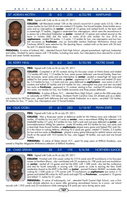 2011 Colts Media Guide - Nfl