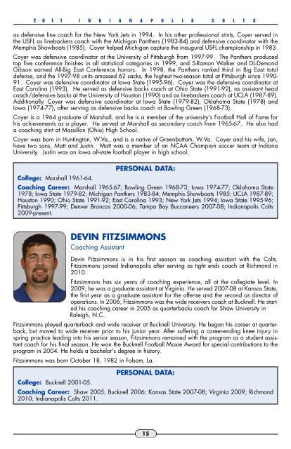 2011 Colts Media Guide - Nfl