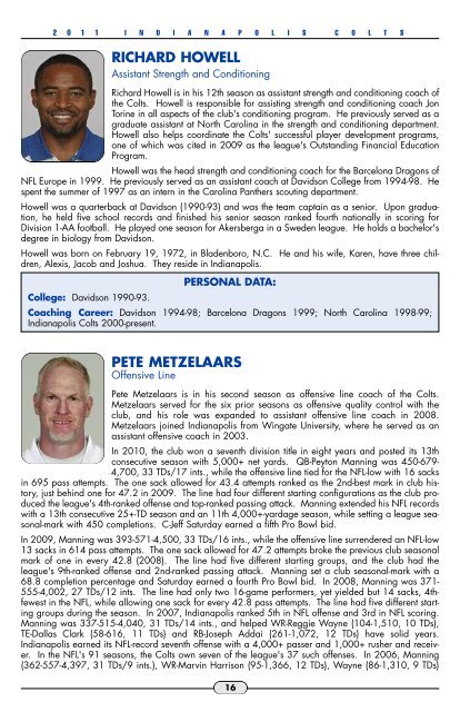 2011 Colts Media Guide - Nfl