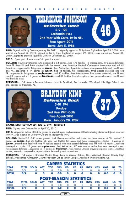 2011 Colts Media Guide - Nfl