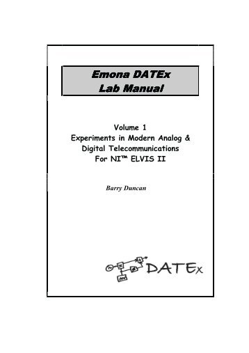 Emona DATEx Emona DATEx Lab Manual - Lamar University ...