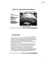 Lecture 3 Special-Purpose Motors Introduction