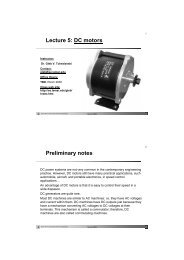 Lecture 5 DC motors Preliminary notes