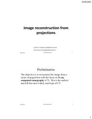 Image reconstruction ti from projections