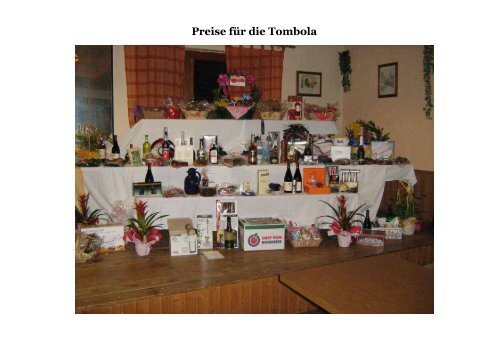 Preise für die Tombola