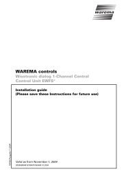 Installation guide Wisotronic dialog 1-Channel CCU - Warema