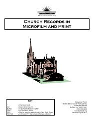 Church Records in Microfilm and Print - Buffalo and Erie County ...