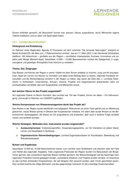 Regionales Wissensmanagement - Österreichisches Institut für ...