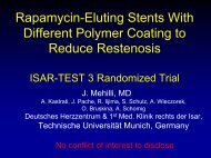 Rapamycin-Eluting Stents With Different Polymer Coating to Reduce Restenosis