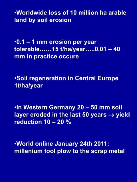 Minimum Tillage Systems and environmenmtal aspects