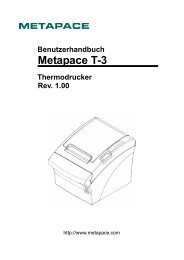 Bon-Drucker Metapace T-3 Benutzerhandbuch