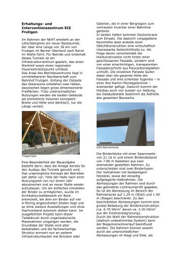 Technischer Bericht der Exkursion Frutigen als ... - Pro Holz Schweiz