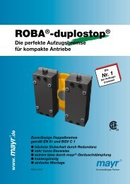 ROBA®-duplostop - Mayr