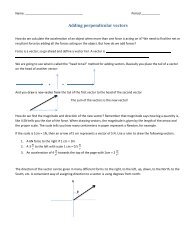 Adding perpendicular vectors