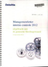 Managementletter interim-controle 2012 - Gemeente Heerhugowaard