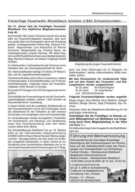 Gemeindezeitung 2005/1 - Mistelbach